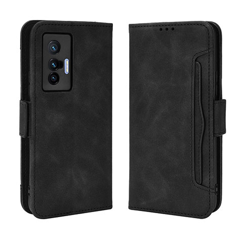 Funda de Cuero Cartera con Soporte Carcasa BY3 para Vivo X70 5G Negro