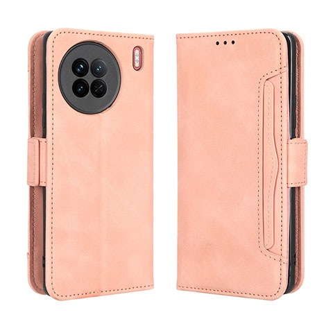 Funda de Cuero Cartera con Soporte Carcasa BY3 para Vivo X90 5G Rosa