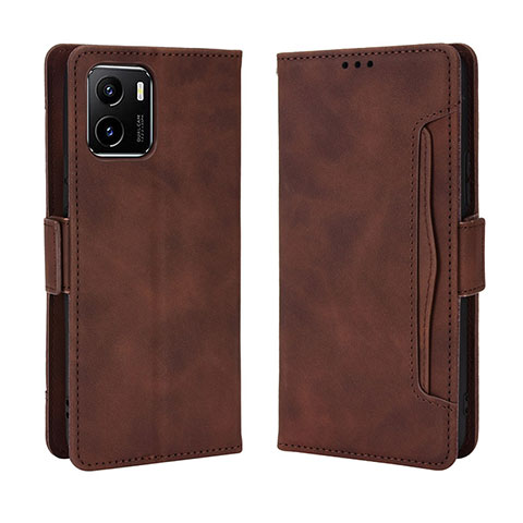 Funda de Cuero Cartera con Soporte Carcasa BY3 para Vivo Y15C Marron