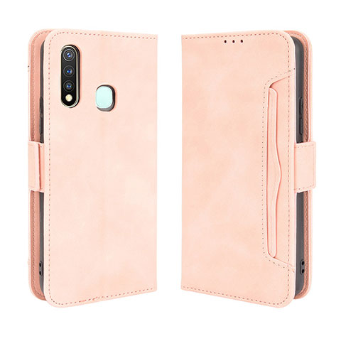 Funda de Cuero Cartera con Soporte Carcasa BY3 para Vivo Y19 Rosa