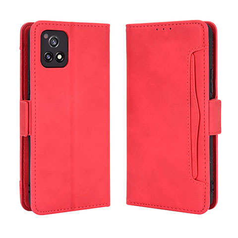 Funda de Cuero Cartera con Soporte Carcasa BY3 para Vivo Y31s 5G Rojo