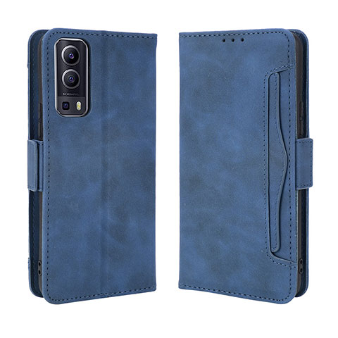 Funda de Cuero Cartera con Soporte Carcasa BY3 para Vivo Y72 5G Azul