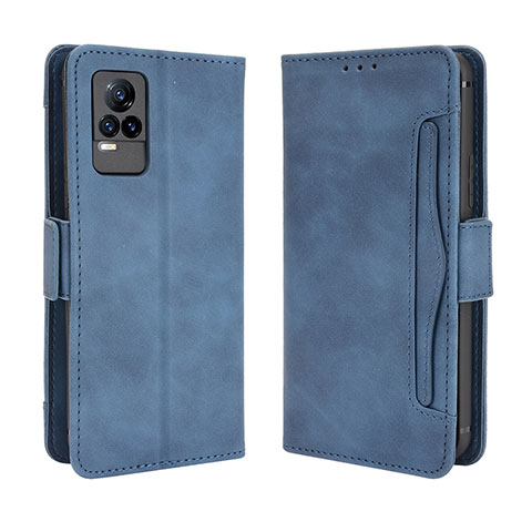 Funda de Cuero Cartera con Soporte Carcasa BY3 para Vivo Y73 (2021) Azul