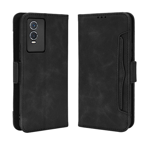 Funda de Cuero Cartera con Soporte Carcasa BY3 para Vivo Y74s 5G Negro