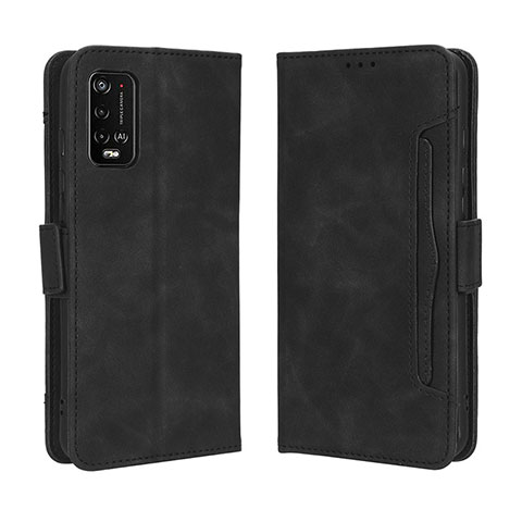 Funda de Cuero Cartera con Soporte Carcasa BY3 para Wiko Power U10 Negro