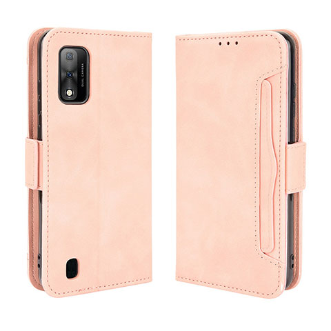 Funda de Cuero Cartera con Soporte Carcasa BY3 para Wiko Ride 3 Rosa