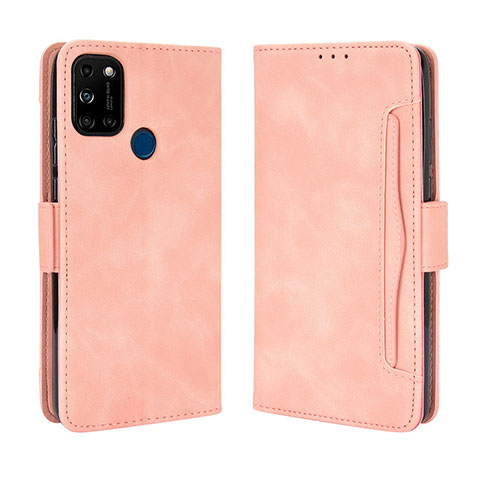 Funda de Cuero Cartera con Soporte Carcasa BY3 para Wiko View5 Plus Rosa