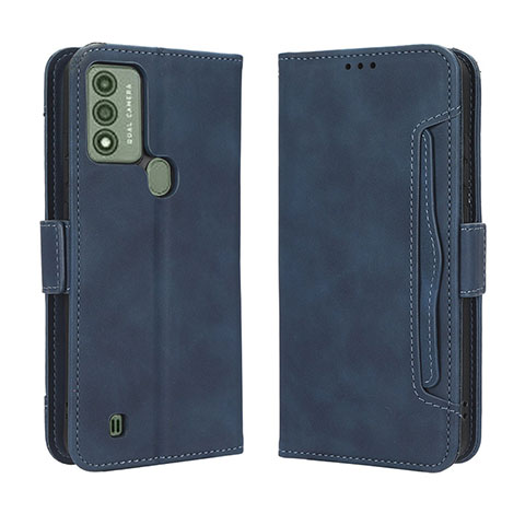 Funda de Cuero Cartera con Soporte Carcasa BY3 para Wiko Voix Azul