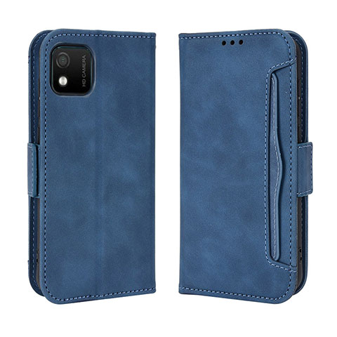 Funda de Cuero Cartera con Soporte Carcasa BY3 para Wiko Y52 Azul