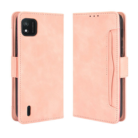 Funda de Cuero Cartera con Soporte Carcasa BY3 para Wiko Y62 Rosa