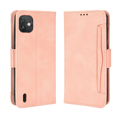 Funda de Cuero Cartera con Soporte Carcasa BY3 para Wiko Y82 Rosa