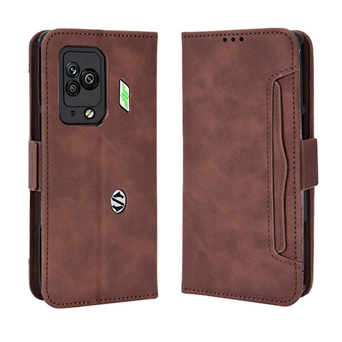 Funda de Cuero Cartera con Soporte Carcasa BY3 para Xiaomi Black Shark 5 Pro 5G Marron