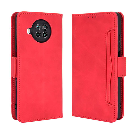 Funda de Cuero Cartera con Soporte Carcasa BY3 para Xiaomi Mi 10i 5G Rojo