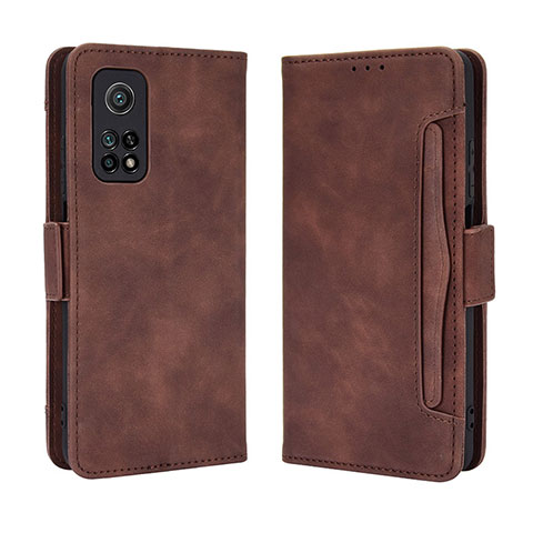 Funda de Cuero Cartera con Soporte Carcasa BY3 para Xiaomi Mi 10T Pro 5G Marron