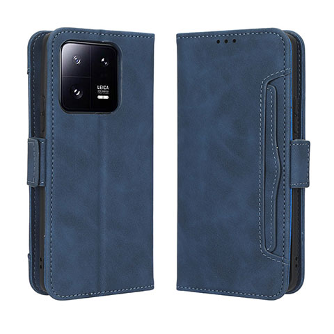 Funda de Cuero Cartera con Soporte Carcasa BY3 para Xiaomi Mi 13 5G Azul