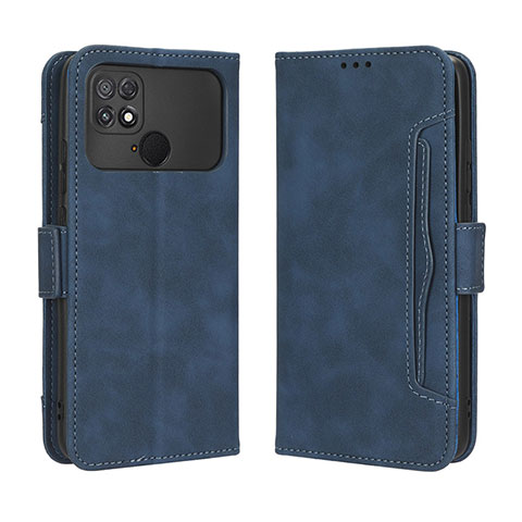 Funda de Cuero Cartera con Soporte Carcasa BY3 para Xiaomi Poco C40 Azul