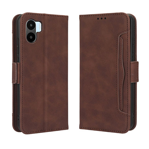 Funda de Cuero Cartera con Soporte Carcasa BY3 para Xiaomi Poco C51 Marron