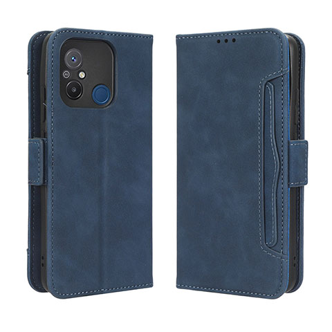 Funda de Cuero Cartera con Soporte Carcasa BY3 para Xiaomi Poco C55 Azul