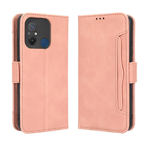 Funda de Cuero Cartera con Soporte Carcasa BY3 para Xiaomi Poco C55 Rosa