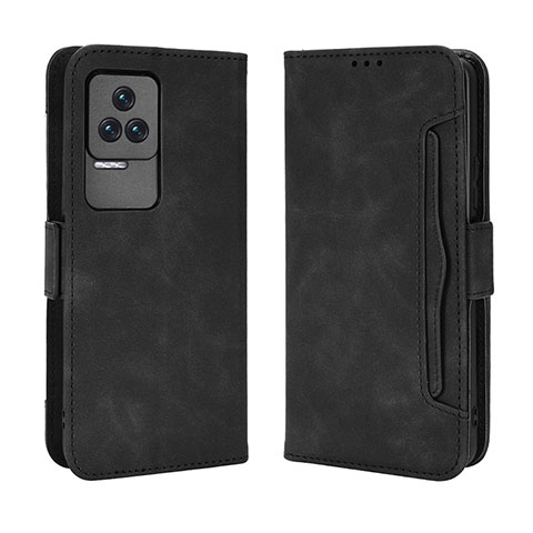 Funda de Cuero Cartera con Soporte Carcasa BY3 para Xiaomi Poco F4 5G Negro