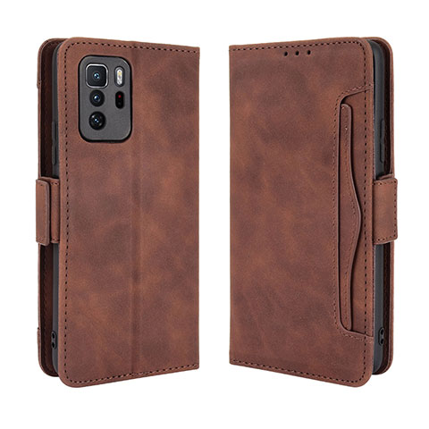 Funda de Cuero Cartera con Soporte Carcasa BY3 para Xiaomi Poco X3 GT 5G Marron