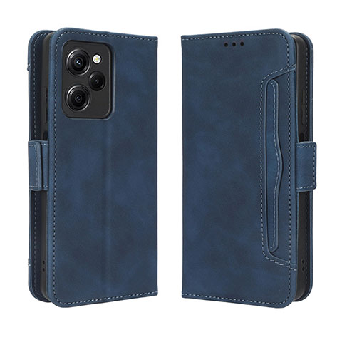 Funda de Cuero Cartera con Soporte Carcasa BY3 para Xiaomi Poco X5 Pro 5G Azul