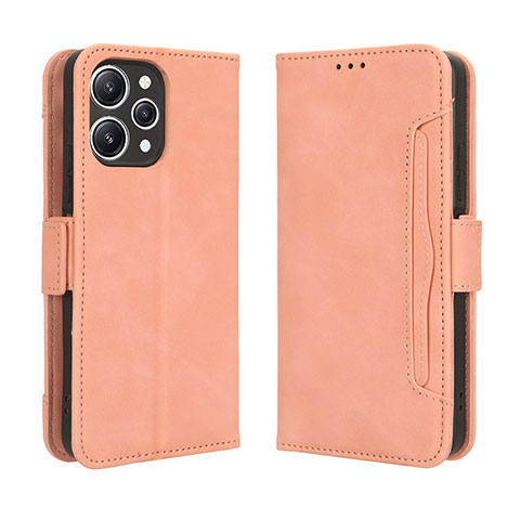 Funda de Cuero Cartera con Soporte Carcasa BY3 para Xiaomi Redmi 12 4G Rosa