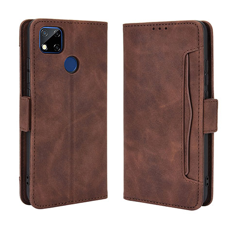 Funda de Cuero Cartera con Soporte Carcasa BY3 para Xiaomi Redmi 9 Activ Marron