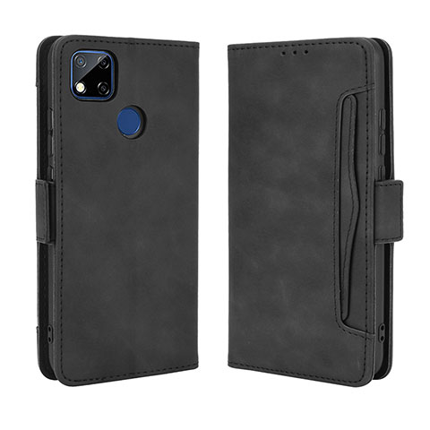 Funda de Cuero Cartera con Soporte Carcasa BY3 para Xiaomi Redmi 9 Activ Negro