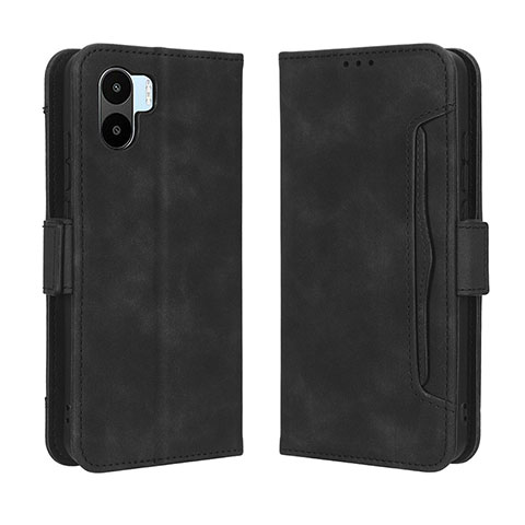 Funda de Cuero Cartera con Soporte Carcasa BY3 para Xiaomi Redmi A1 Negro