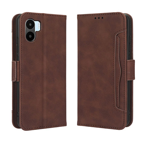 Funda de Cuero Cartera con Soporte Carcasa BY3 para Xiaomi Redmi A2 Plus Marron