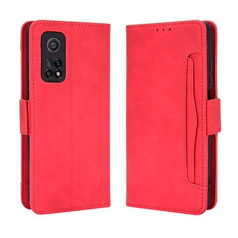 Funda de Cuero Cartera con Soporte Carcasa BY3 para Xiaomi Redmi K30S 5G Rojo