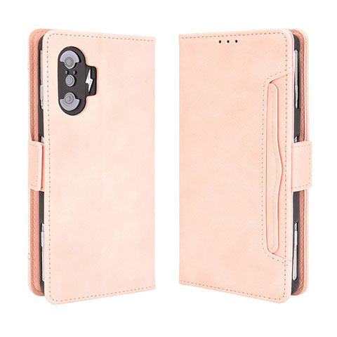 Funda de Cuero Cartera con Soporte Carcasa BY3 para Xiaomi Redmi K40 Gaming 5G Rosa