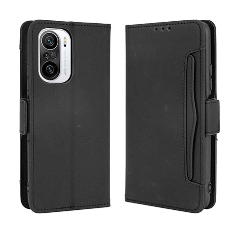 Funda de Cuero Cartera con Soporte Carcasa BY3 para Xiaomi Redmi K40 Pro+ Plus 5G Negro