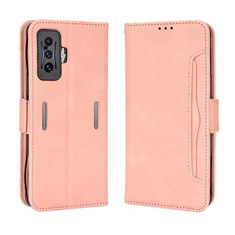 Funda de Cuero Cartera con Soporte Carcasa BY3 para Xiaomi Redmi K50 Gaming 5G Rosa