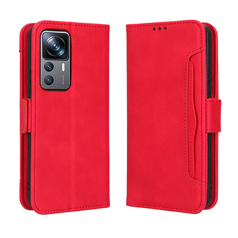 Funda de Cuero Cartera con Soporte Carcasa BY3 para Xiaomi Redmi K50 Ultra 5G Rojo