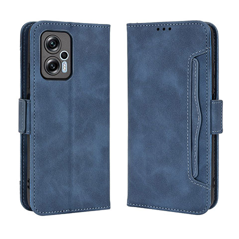 Funda de Cuero Cartera con Soporte Carcasa BY3 para Xiaomi Redmi K50i 5G Azul