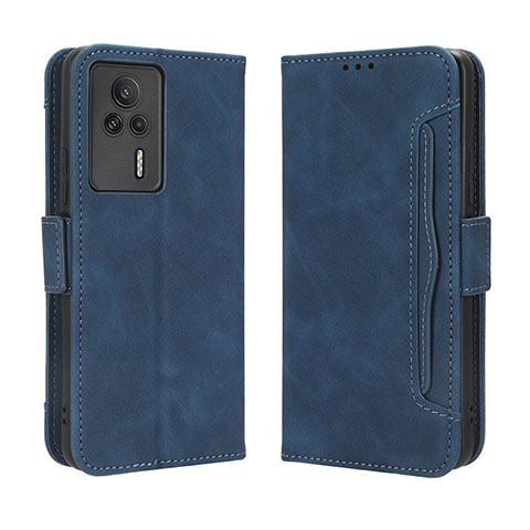 Funda de Cuero Cartera con Soporte Carcasa BY3 para Xiaomi Redmi K60E 5G Azul