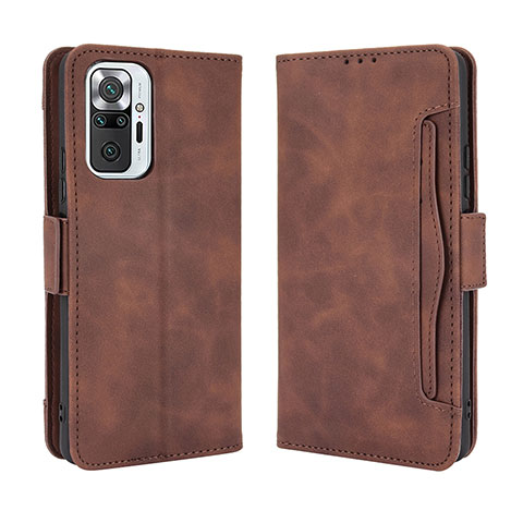 Funda de Cuero Cartera con Soporte Carcasa BY3 para Xiaomi Redmi Note 10 Pro 4G Marron