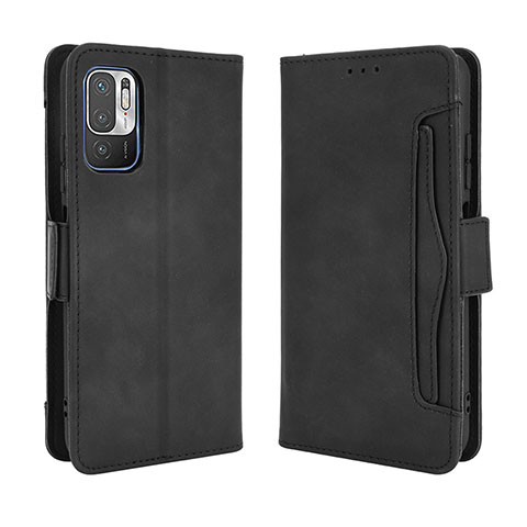 Funda de Cuero Cartera con Soporte Carcasa BY3 para Xiaomi Redmi Note 10T 5G Negro