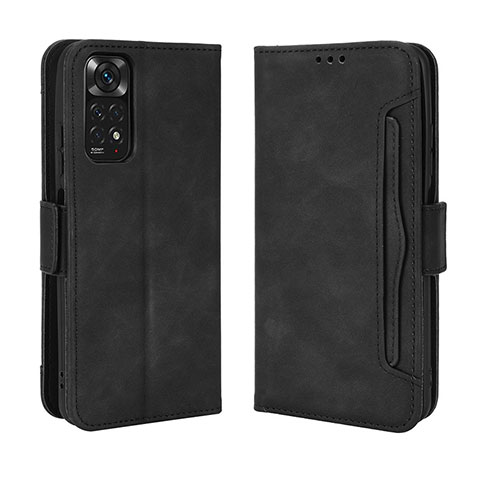 Funda de Cuero Cartera con Soporte Carcasa BY3 para Xiaomi Redmi Note 11 4G (2022) Negro