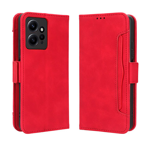 Funda de Cuero Cartera con Soporte Carcasa BY3 para Xiaomi Redmi Note 12 4G Rojo