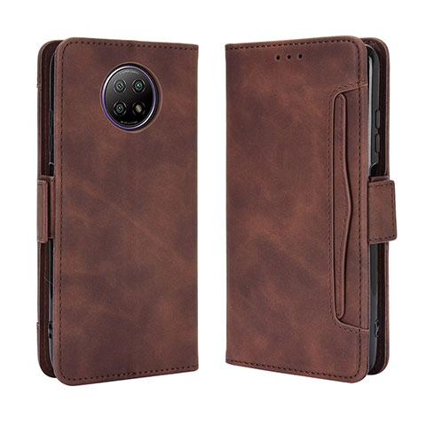 Funda de Cuero Cartera con Soporte Carcasa BY3 para Xiaomi Redmi Note 9 5G Marron