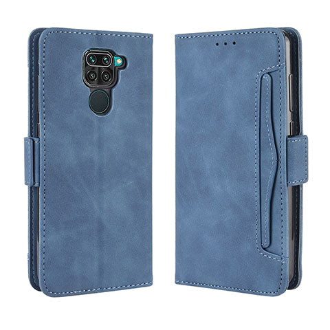 Funda de Cuero Cartera con Soporte Carcasa BY3 para Xiaomi Redmi Note 9 Azul