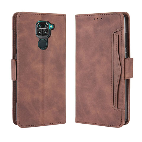 Funda de Cuero Cartera con Soporte Carcasa BY3 para Xiaomi Redmi Note 9 Marron