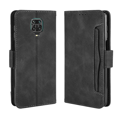 Funda de Cuero Cartera con Soporte Carcasa BY3 para Xiaomi Redmi Note 9 Pro Max Negro