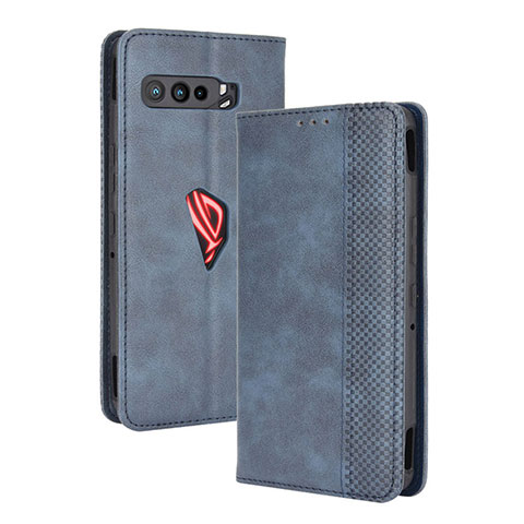 Funda de Cuero Cartera con Soporte Carcasa BY4 para Asus ROG Phone 3 Azul