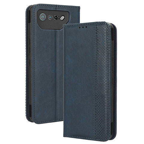 Funda de Cuero Cartera con Soporte Carcasa BY4 para Asus ROG Phone 7 Pro Azul