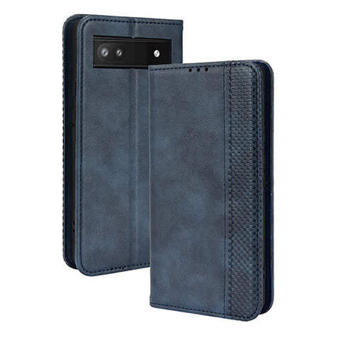 Funda de Cuero Cartera con Soporte Carcasa BY4 para Google Pixel 6a 5G Azul