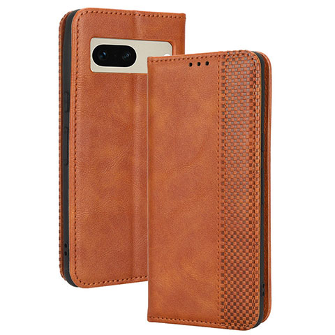 Funda de Cuero Cartera con Soporte Carcasa BY4 para Google Pixel 7 5G Marron